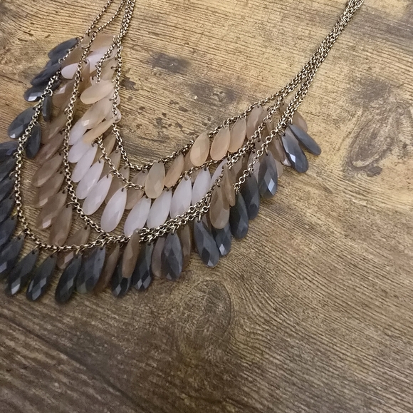 Multi-Layered Necklace with Gold and Black Accents - Picture 3 of 6